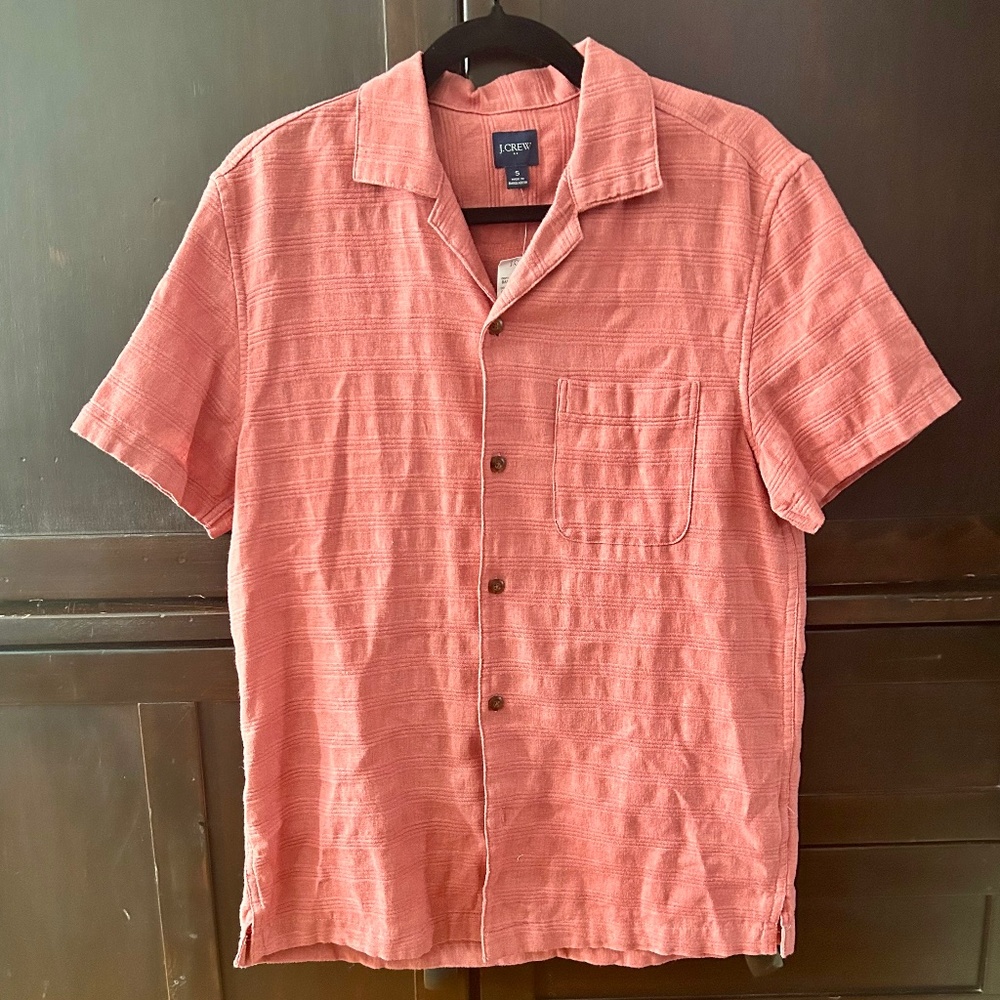 J. Crew Cotton/Linen Camp Shirt NWT